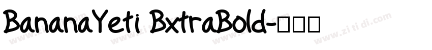 BananaYeti BxtraBold字体转换